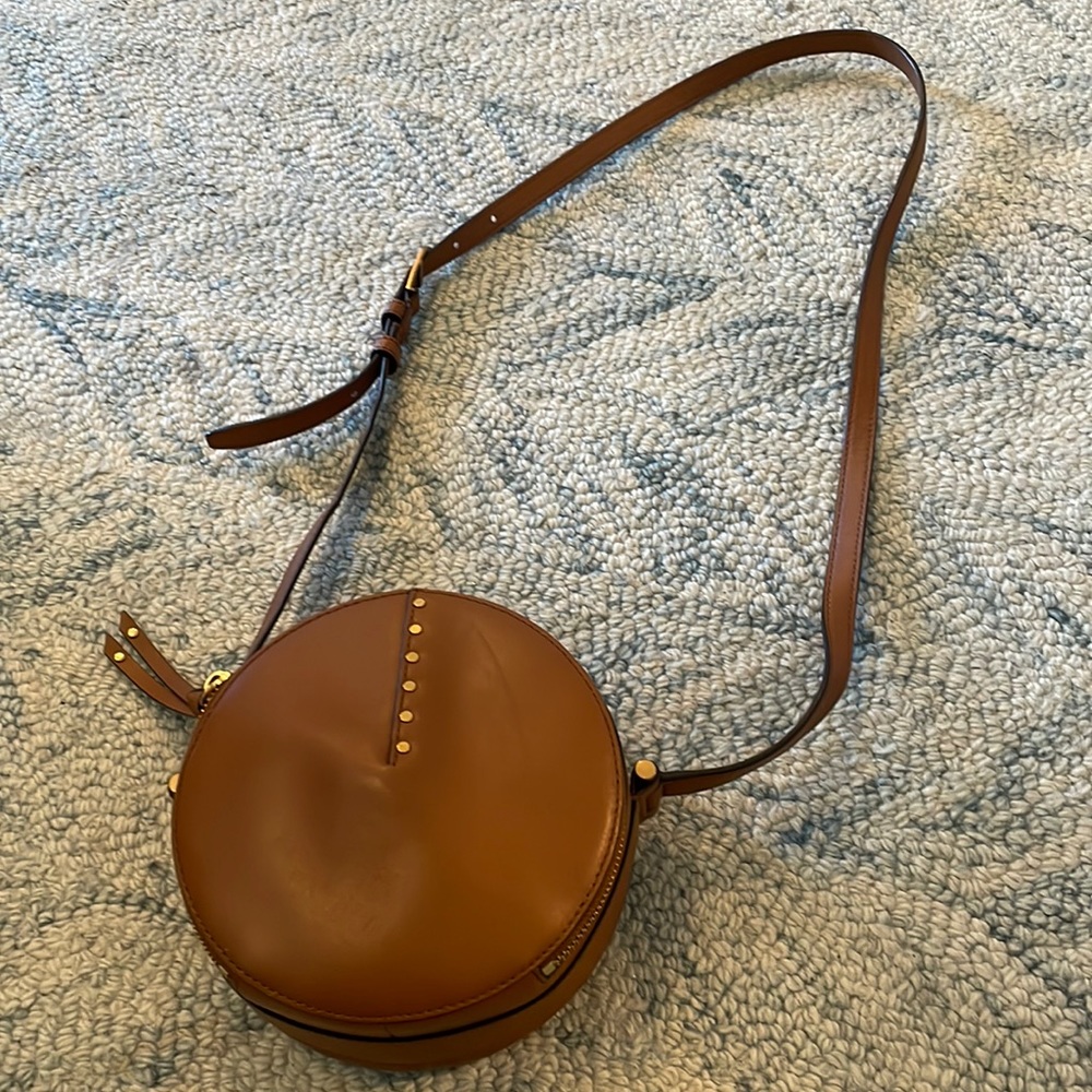 Sandro, brown cross body circular bag, looks brand new with no damage or marks.